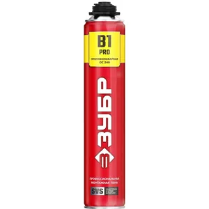 Пена монтажная PRO B1 огнестойкая, пистолетная, 750мл, SVS ЗУБР thumbnail